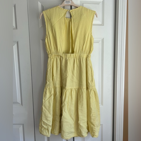 EVERLANE THE LINEN BACKLESS DRESS LIGHT YELLOW-6 - Picture 2 of 4